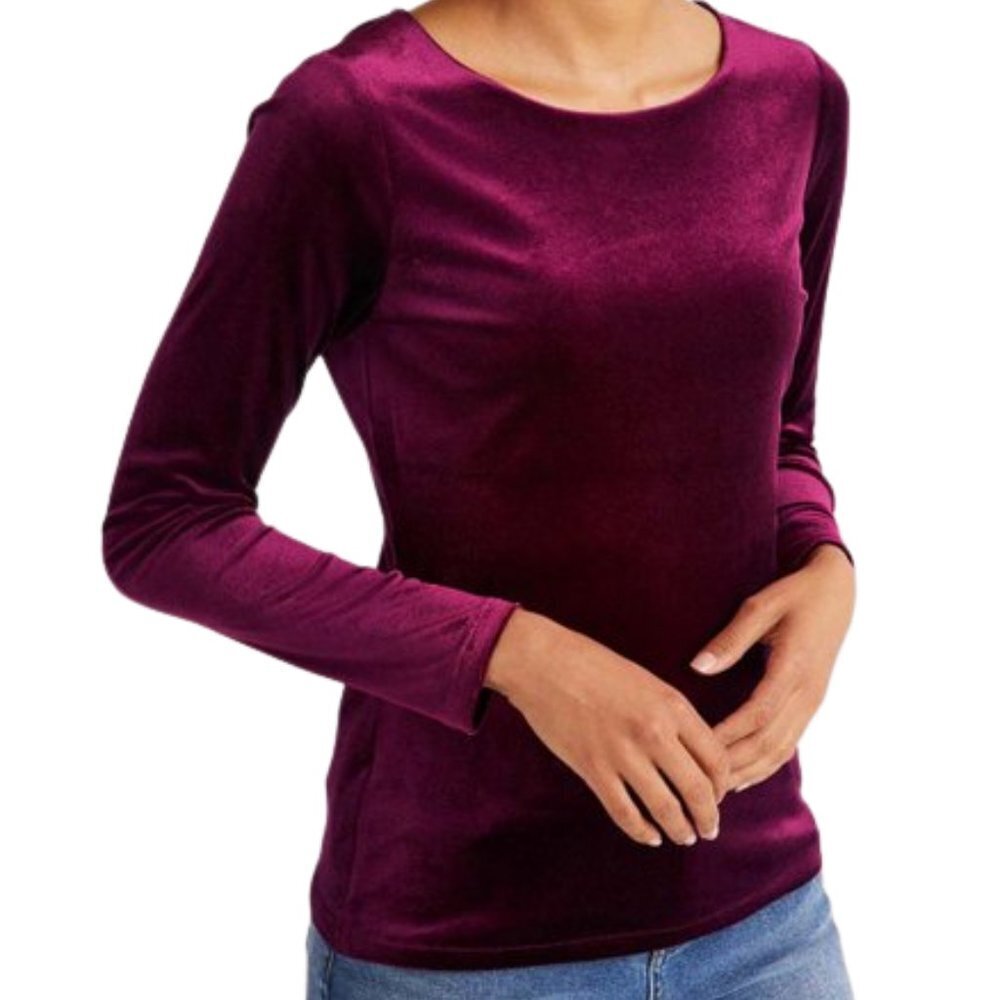 Boden Suki Ruby Velvet Top - Fully Lined - 18